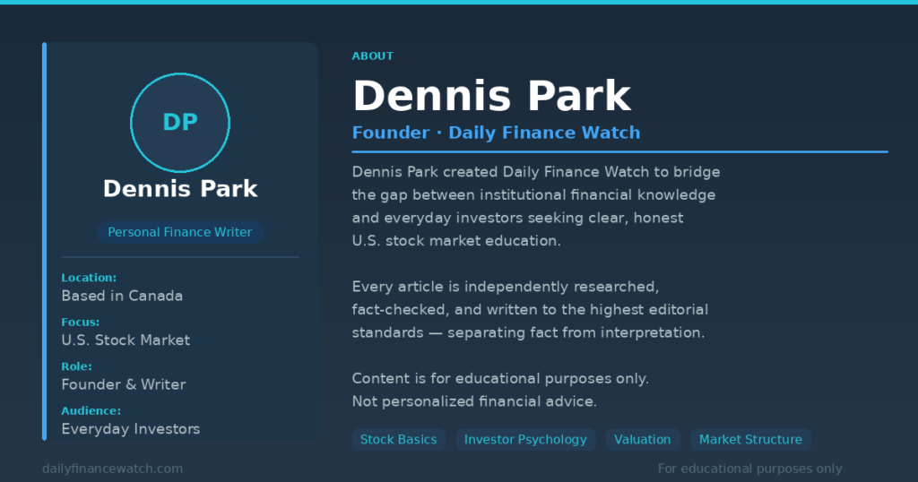 stock education platform founder Dennis Park Daily Finance Watch